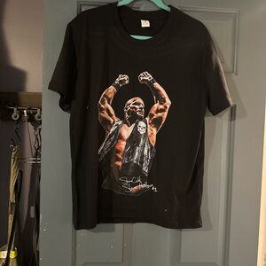 Stone cold Steve Austin Black Tee with Graphic Print